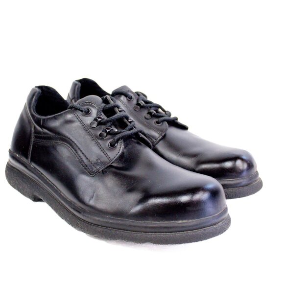 Red Wing Mens 12 Stock 6618 Black Lace-Up Shoes Industrial Work Steel Toe - Picture 2 of 13